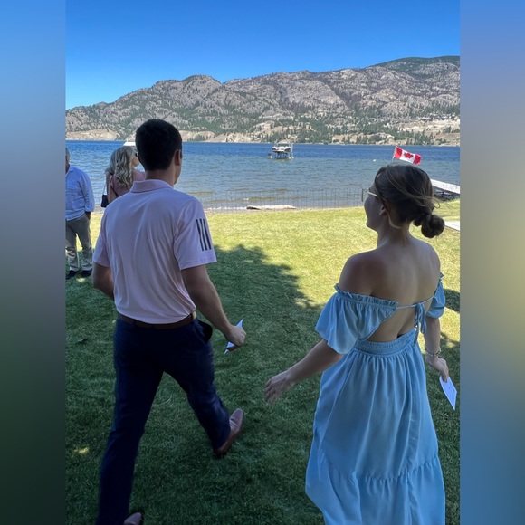 LIGHT BLUE WEDDING GUEST DRESS - Picture 5 of 5